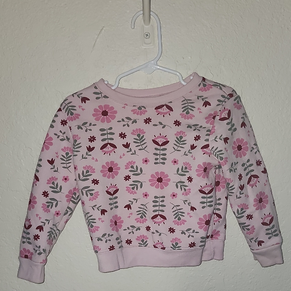 Floral Pink Kids Sweatshirt 24m